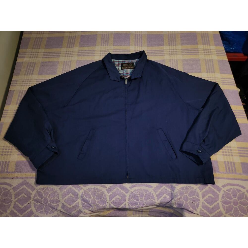 Vintage 60s Sears Harrington Jacket Plaid Lined Blue Oakbrook Sportswear Perma